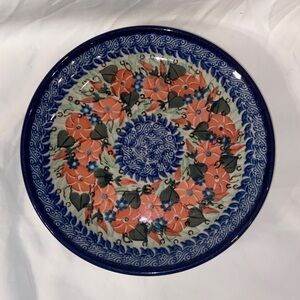 Nwot Polish Pottery Unikat Salad/ bread plate